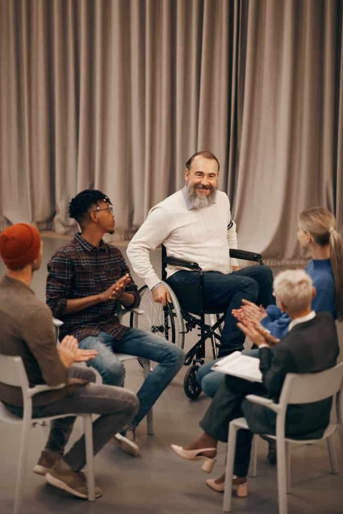 A group attending a therapy session